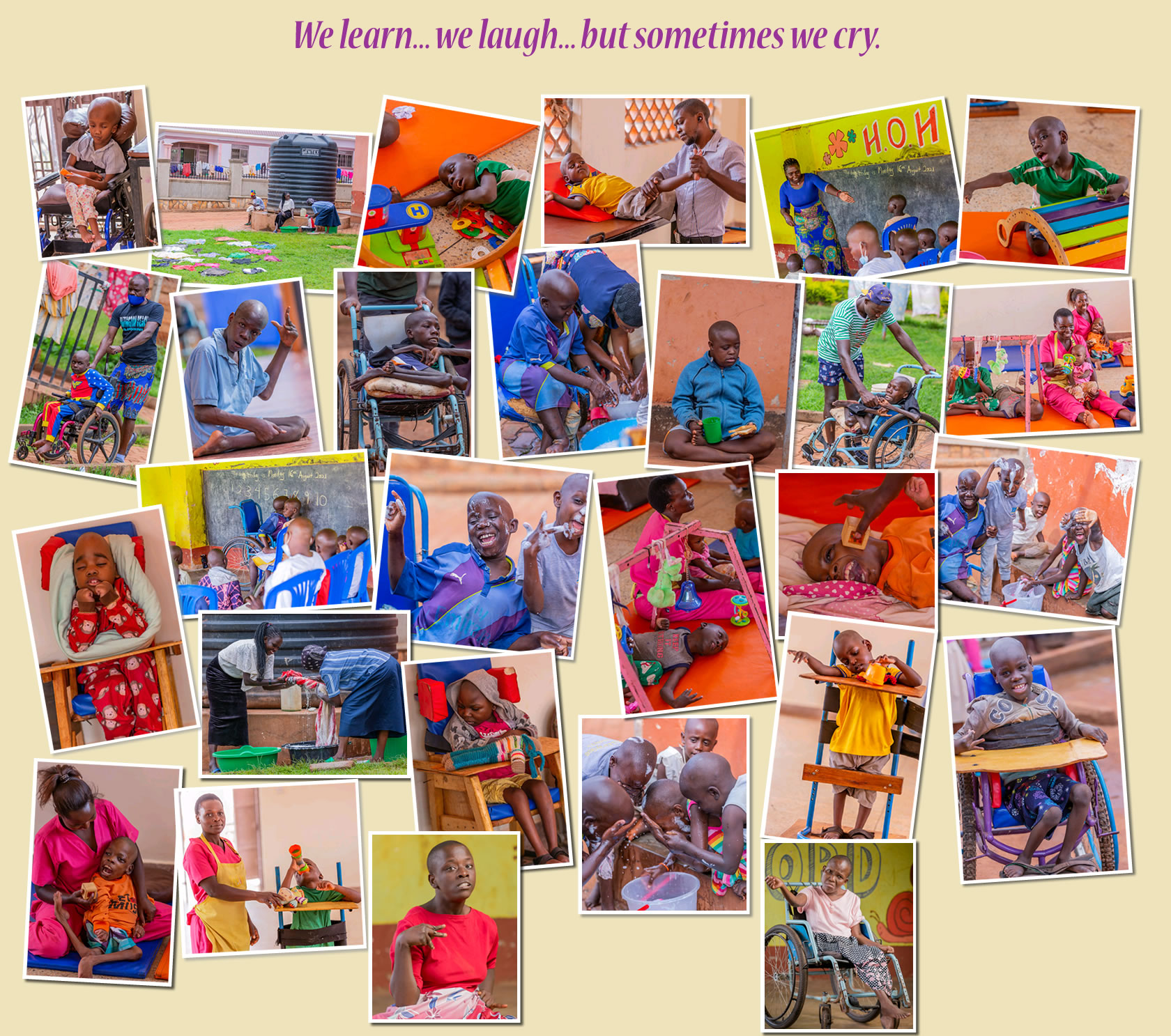 collage of the kids at Home of Hope